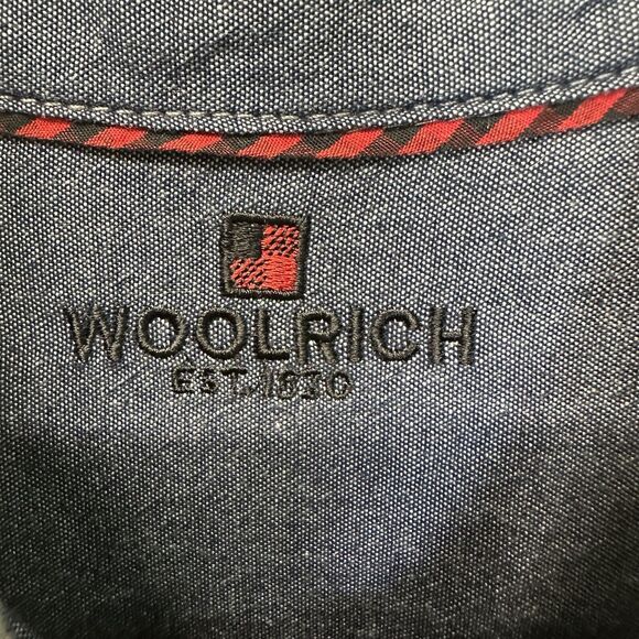 Woolrich Chamois Shirt Men’s Large Gray Long Sleeve Button Up Long Sleeve Cotton - Picture 6 of 11